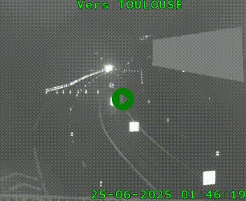 Caméra routière sur l'autoroute A20 à Noailles, en périphérie de Brive-la-Gaillarde. Vue orientée vers Toulouse
