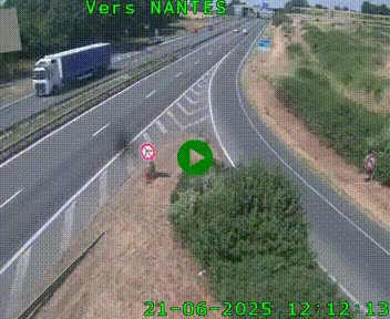 Webcam N147 au nord de Poitiers et à la jonction avec la A10