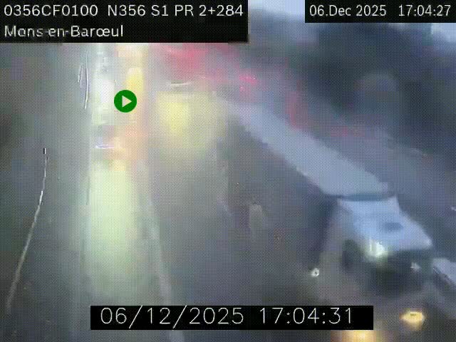 Webcam à l'entrée de Lille en direction du périphérique, à proximité de Mons-en-Baroeul sur la N356