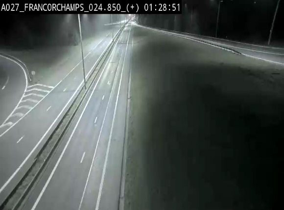 Caméra autoroutière à proximité du circuit de Spa-Francorchamps à Stavelot sur l'A27/E42