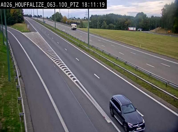 Caméra autoroute Belgique - Houffalize, E25 direction Liège