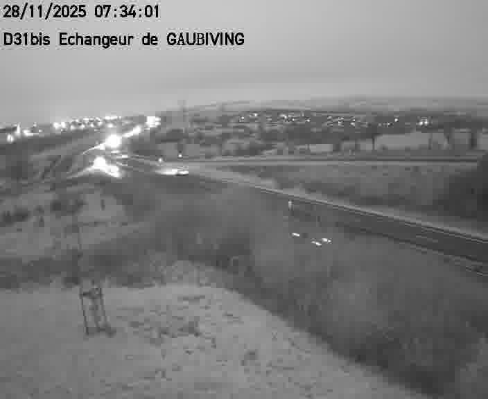 Dispositif d’observation sur D31bis (France) à Gaubiving, en direction de Sarreguemines, offrant une visualisation fiable des conditions de circulation.