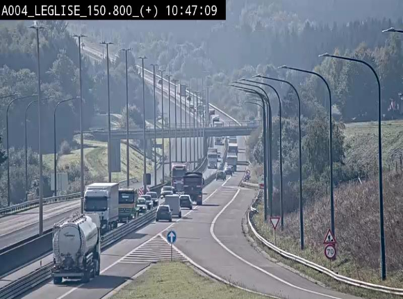 Caméra autoroute Belgique - Côte de Léglise, E411(A4) direction Luxembourg