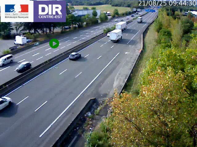 Caméra de circulation à Saint-Priest à la jonction entre l'A43 et l'A46 en direction de Marseille