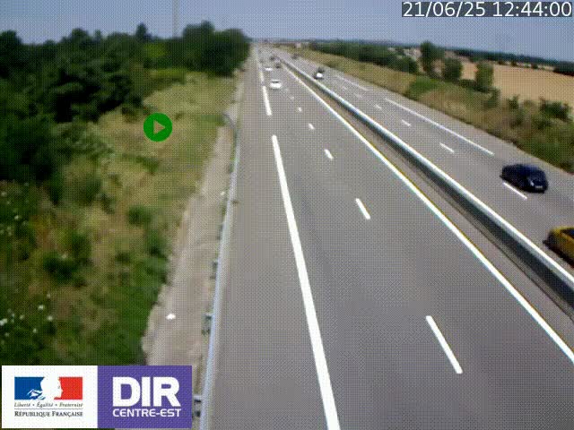 Webcam sur le contournement de Valence, sur la Nationale 7, à la jonction avec la N532, caméra orientée vers Grenoble
