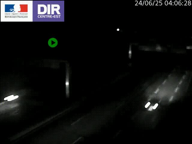 Caméra de circulation routière sur le boulevard périphérique Laurent Bonnevay de Lyon (D383) à hauteur de Bron, avant la jonction avec l'A43. Vue orientée vers l'échangeur