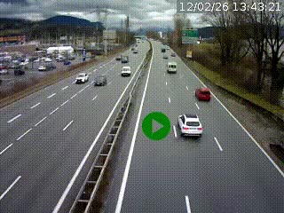 Caméra routière à hauteur des centres commerciaux et de la sortie 14 en direction d'Albertville