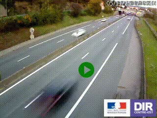 Caméra autoroutière sur l'A47 à hauteur de Givors, a proximité de Lyon. La webcam est orientée vers Lyon