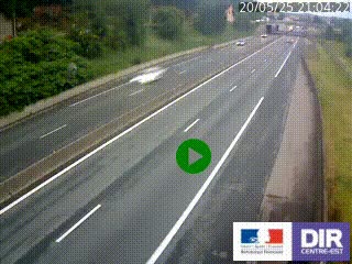 Caméra autoroutière sur l'A47 à hauteur de Givors, a proximité de Lyon. La webcam est orientée vers Lyon