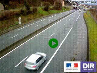 Caméra autoroutière sur l'A47 à hauteur de Givors, a proximité de Lyon. La webcam est orientée vers Lyon