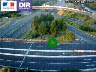 Webcam traffic à Grenoble-sud sur l'autoroute A480. Vue orientée vers l'entrée et la sortie de Grenoble