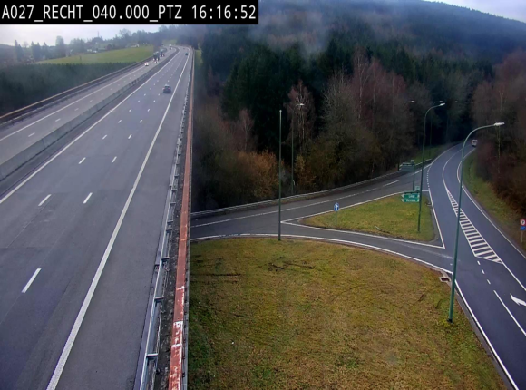 Webcam sur A27/E42 après Malmedy. Vue orientée vers l'Allemagne