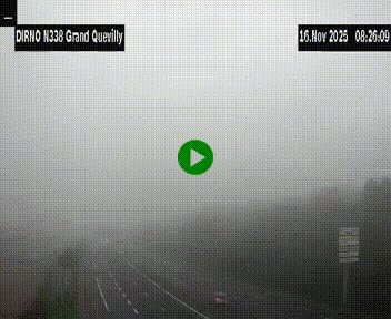 Webcam routière sur N338 à hauteur de Grand-Quevilly en périphérie de Rouen. Vue orientée vers Rouen
