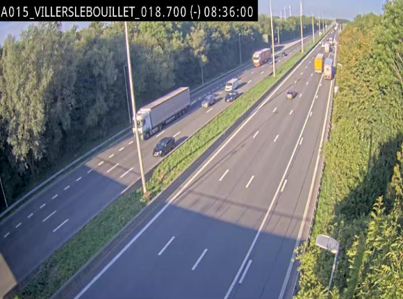 Webcam autoroute Belgique - Villers-le-Bouillet - E42 direction Liège - BK 18.7