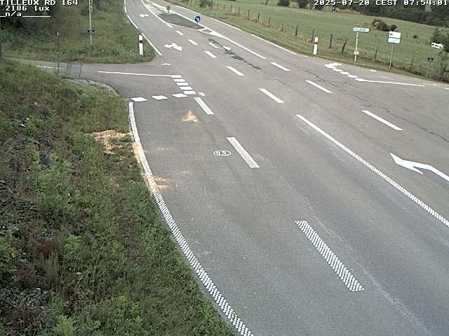 Webcam sur la RD164 à Tilleux. Vue orientée vers Neufchâteau