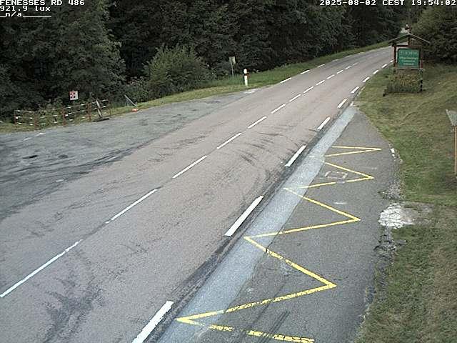 Webcam en haut du col des Fenesses, aussi appelé col du Ménil sur la D486 à 593 mètres d'altitude dans les Vosges