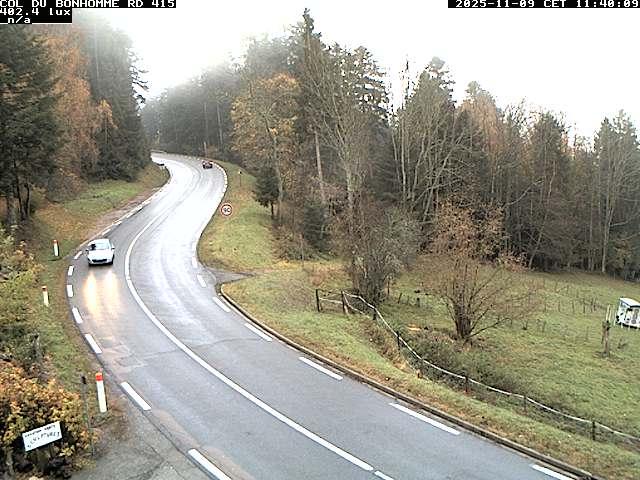 Caméra à proximité du col du Bonhomme sur la D415 à Plainfaing vers l'Alsace