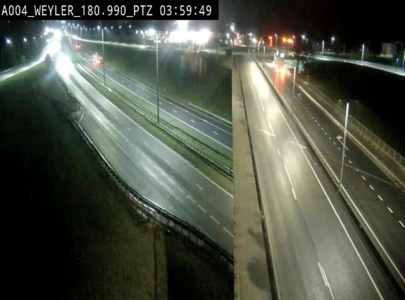 Webcam à la jonction entre la N81 et l'E411 à hauteur de la sortie 32 Longwy/Messancy à Arlon. Vue orientée vers Bruxelles