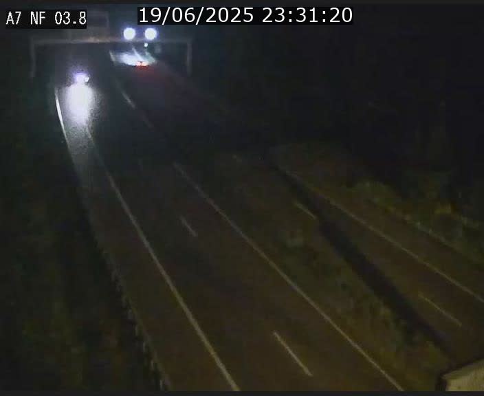 Webcam autoroute A7 au Luxembourg à la sortie du Tunnel Stafelter vers le Nord