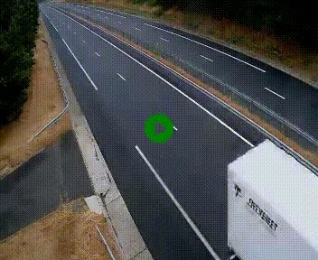 Caméra autoroute A75 à hauteur du col des Issartets en direction de Montpellier
