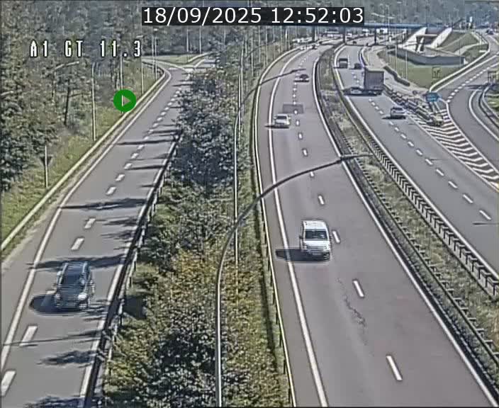 Traffic live webcam Luxembourg Senningerberg - A1 direction Allemagne - BK 11.3