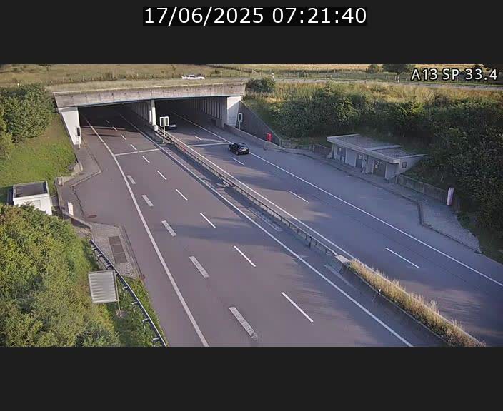 Webcam trafic sur A13 à hauteur d'Altwies en direction de Mondorf-les-bains et en provenance de l'Allemagne