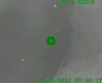 Caméra routière sur l'autoroute A20 au nord de Limoges, à la jonction avec la N520. Vue orientée vers Paris