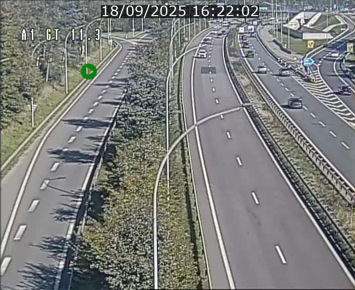 Traffic live webcam Luxembourg Senningerberg - A1 direction Allemagne - BK 11.3