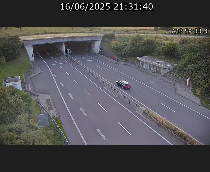 Webcam trafic sur A13 à hauteur d'Altwies en direction de Mondorf-les-bains et en provenance de l'Allemagne