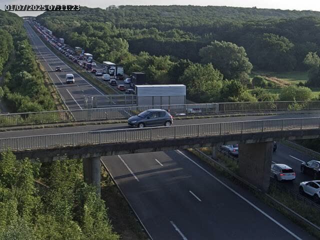 Caméra autoroute France - A31, Zoufftgen direction Luxembourg-ville, à la frontière entre la France et le Luxembourg