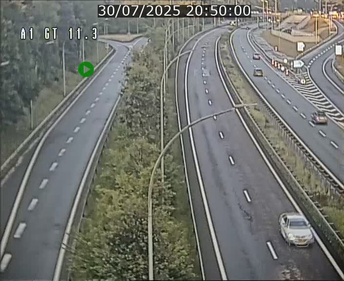 Traffic live webcam Luxembourg Senningerberg - A1 direction Allemagne - BK 11.3