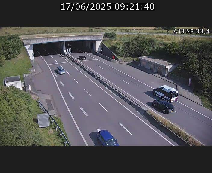 Webcam trafic sur A13 à hauteur d'Altwies en direction de Mondorf-les-bains et en provenance de l'Allemagne