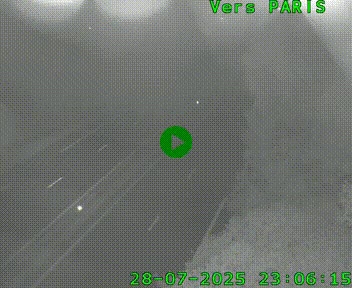 Caméra routière sur l'autoroute A20 au nord de Limoges, à la jonction avec la N520. Vue orientée vers Paris