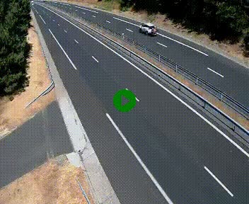Caméra autoroute A75 à hauteur du col des Issartets en direction de Montpellier