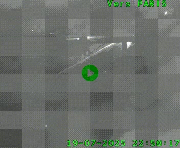 Caméra routière sur l'autoroute A20 au nord de Limoges, à la jonction avec la N520. Vue orientée vers Paris