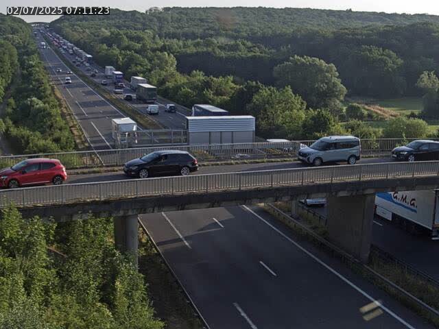 Caméra autoroute France - A31, Zoufftgen direction Luxembourg-ville, à la frontière entre la France et le Luxembourg
