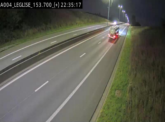 Webcam autoroute E411 à hauteur de Léglise, en direction de Luxembourg