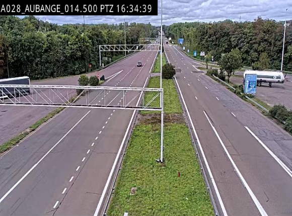 Webcam autoroute Belgique - Aubange - A28 direction Arlon - BK 14