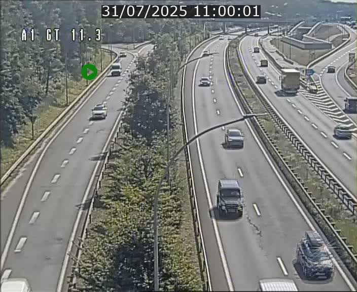 Traffic live webcam Luxembourg Senningerberg - A1 direction Allemagne - BK 11.3