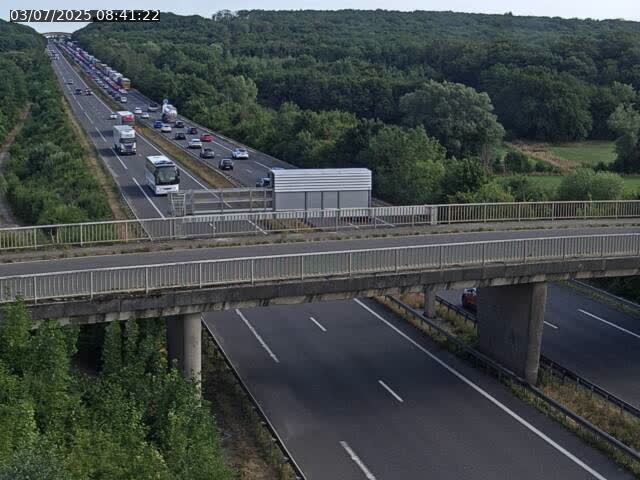Caméra autoroute France - A31, Zoufftgen direction Luxembourg-ville, à la frontière entre la France et le Luxembourg