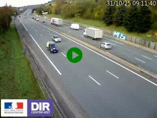 Webcam routière à Saint-Etienne-Terrenoire sur la RN88 avant la jonction entre l'A72 et le Boulevard Périphérique de Saint-Etienne