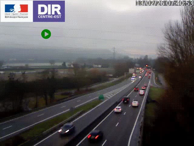 Caméra trafic à Meylan sur la Rocade-Sud de Grenoble en direction d'Aix-en-Provence