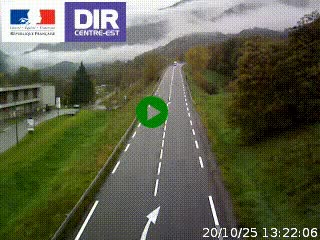 Web cam sur la N90 à Aime, en provenance de Bourg-Saint-Maurice et en direction d'Albertville