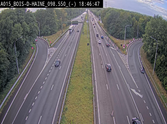 Webcam autoroute Belgique - Bois d'Haine - E42 - BK 98.6