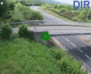 Webcam sur A84 à hauteur de Pont-Farcy, au niveau du pont autoroutier sur la Vire, au sud de Saint-Lô