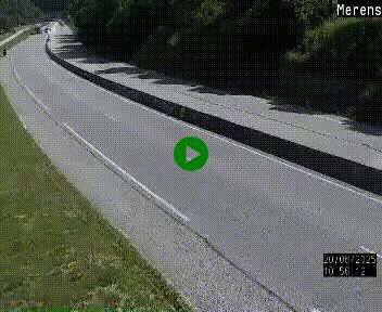 Webcam Ax-les-Thermes sur N20, en direction d'Andorre