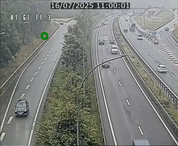 Traffic live webcam Luxembourg Senningerberg - A1 direction Allemagne - BK 11.3