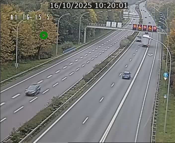 Traffic live webcam Luxembourg Munsbach - A1 direction Luxembourg - BK 15.5