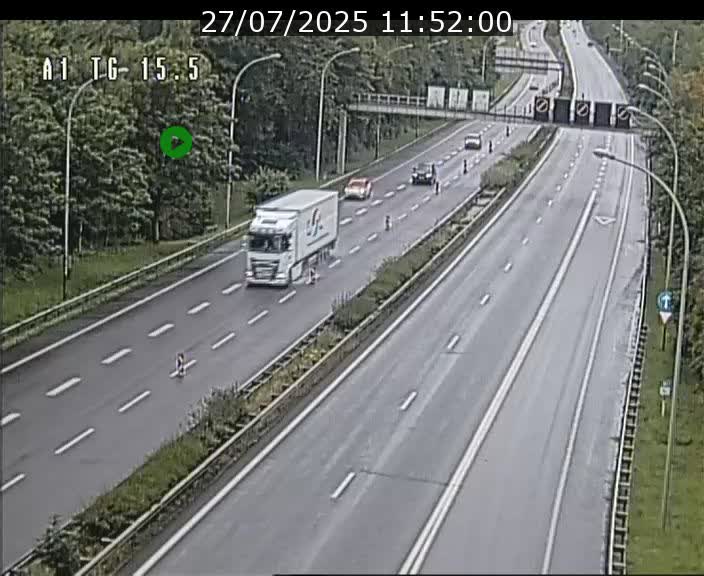 Traffic live webcam Luxembourg Munsbach - A1 direction Luxembourg - BK 15.5
