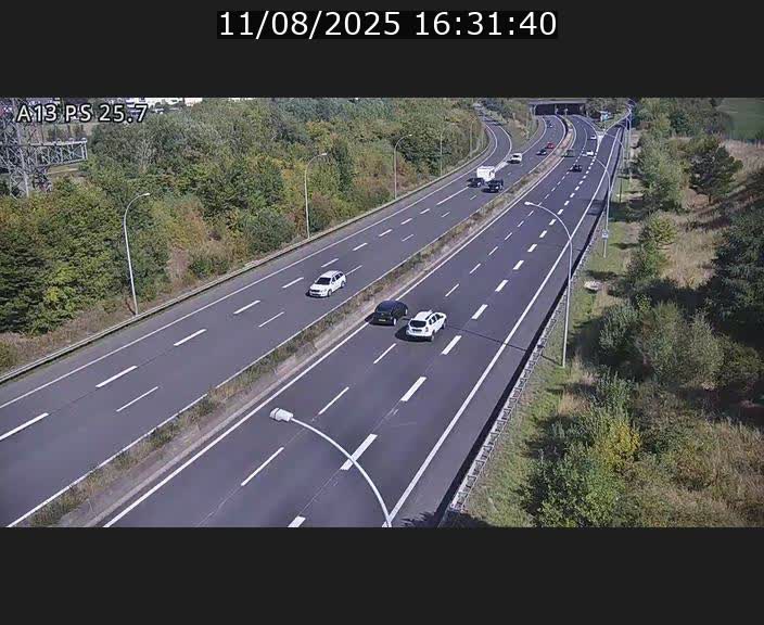 Traffic live webcam Luxembourg Frisange - A13 direction Allemagne - BK 26